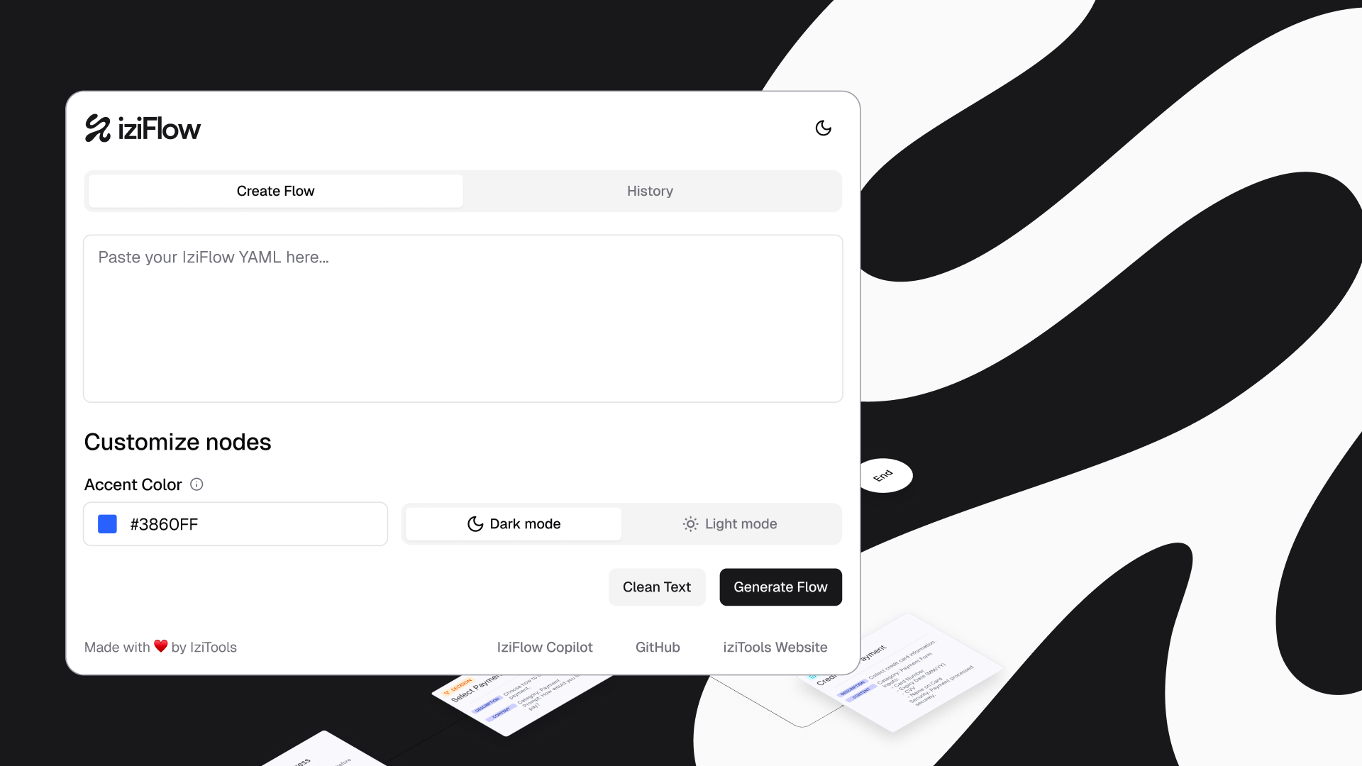 iziFlow Plugin Project Cover - An AI-powered Figma plugin designed and built from scratch, blending UX thinking with hands-on coding